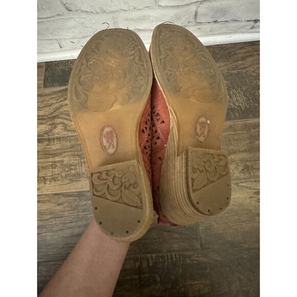 Sofft Size 8M Sallie Ankle Boot Booties Comfort Shoe Lasercut Detail Rust Orange - Picture 6 of 10